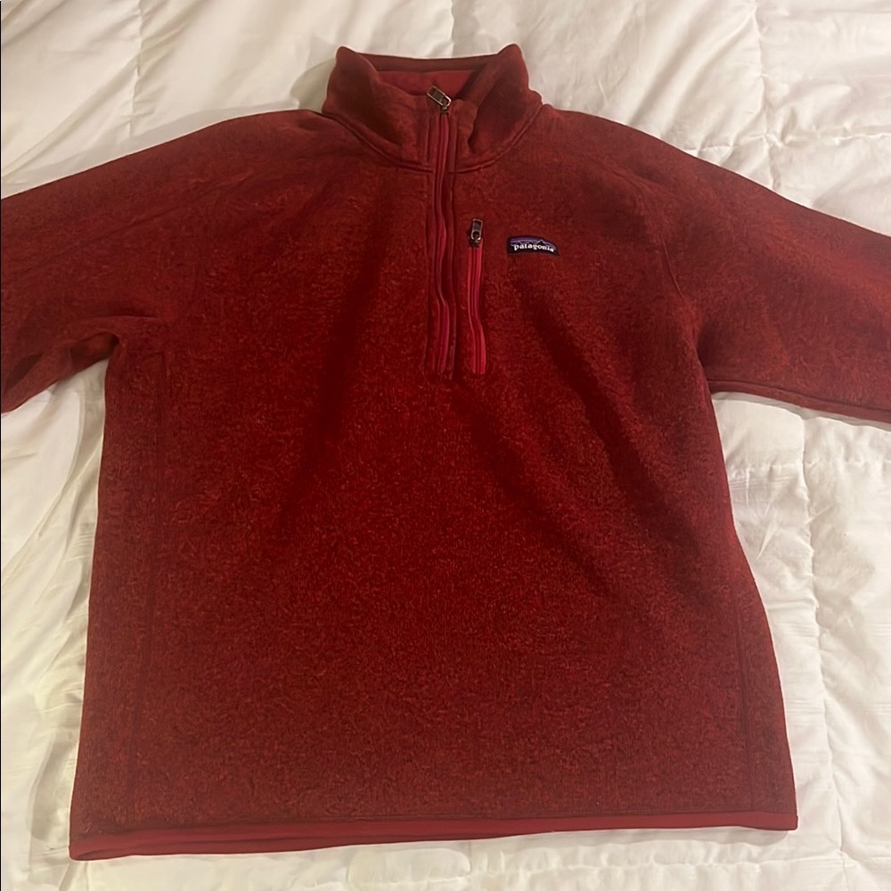 Men's Better Sweater® 1/4-Zip Fleece, Dark Red, Large